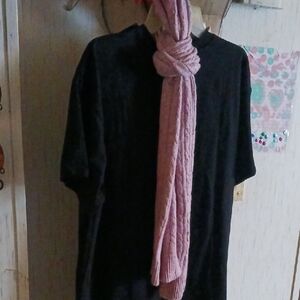 Talbots Long Pink Knit Scarf